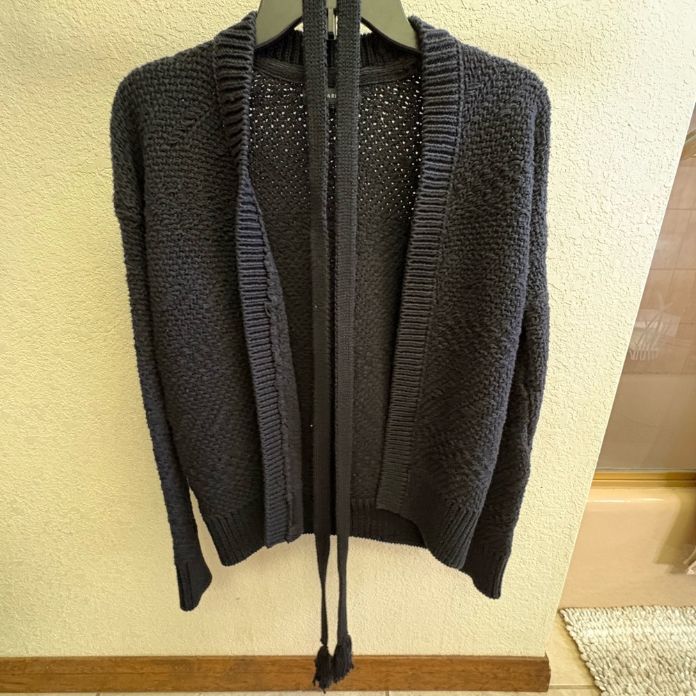 Black Knit Cardigan with belt